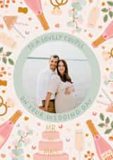Personalised Wedding Photo Card created by The Pattern Press - Pretty Wedding Photo Card for a Lovely Couple