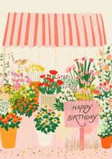 Pretty Birthday Card - For Her - Flower Market Stall created by Blossom Hound Designs