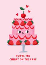 Cute Birthday Card - Cherry On The Cake created by Lemon and Sugar 