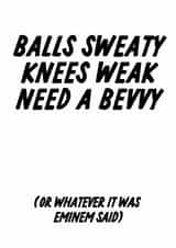 Funny Misheard Song Lyrics Card - Eminem, Birthday Card For Music Lovers created by The Marmalade Cat