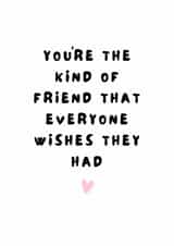 Cute Best Friend Birthday Card, Sweet Friendship Thank You Card, Heartfel created by @Hurray Haus