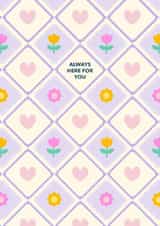 Heartfelt thinking of you card for loved ones - Here for You - Colourful Floral created by Jessica Rachel Sharp