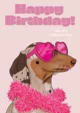 Fabulous & Feral Dachshund Birthday Card created by Nicely Said Co.