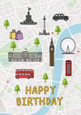 Fun London-themed birthday card created by That Little Map Shop