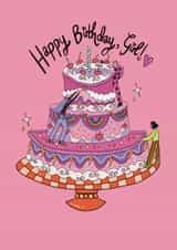 Classic Birthday Card - Enormous Cake created by Sinead McArdle