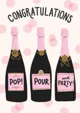 Pretty Congratulations Card - Pop Pour & Party created by Jo Podmore