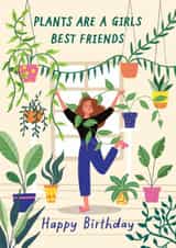 Classic Birthday Card - Plants Are A Girls Best Friend created by Bellollage