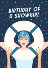 Taylor Swift Birthday Card - Showgirl Era - Swiftie Card For Friends created by Sad Girl Illustration