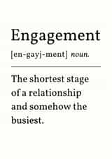 Funny Engagement Card - Engagement Definition created by Sundiva Designs