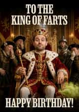 Funny Birthday Card - King Of Farts created by Blush & Blossom 