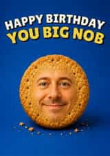 Funny Birthday Card - Hobnob Biscuit - Big Nob created by Blush & Blossom 