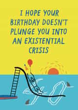Funny Birthday Card For Him - Existential Crisis created by Bellollage
