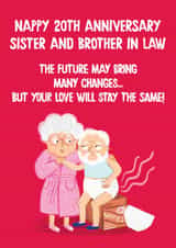 Funny 20th Anniversary Card - For Sister and Brother In Law - Nappies created by Hannah Jayne Lewin