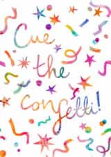 Celebration card - rainbow confetti - congratulations card for all occasions created by Paint to Paper Designs