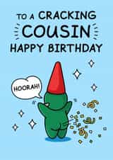 Funny Birthday Card For Cousin - Cracking Birthday Confetti Cannon created by Cheeky Legends