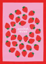 Cute Love & Friendship/Just Because Card - Sweetest Friend - Strawberries created by Jess Shah