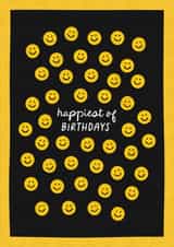 Happiest of Birthdays | Smiley Face Birthday Card created by Jess Shah