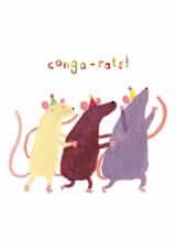 Cute Congratulations Card - Conga-Rats created by Studio Molini