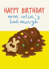 Funny Birthday Card - Melted Colin The Caterpillar - Heatwave created by AbiGoLucky