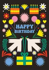 Arty Birthday Card - Bold Colourful Design created by AbiGoLucky