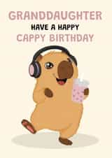 Cute Birthday Card — For Granddaughter — Capybara created by @Cupsie's Creations