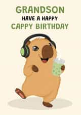 Cute Birthday Card — For Grandson — Capybara created by @Cupsie's Creations