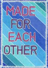 MADE FOR EACH OTHER
bold and blue love card
anniversary /valentine created by Apricot Cards