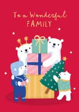 Cute Christmas Card - From Our Home To Yours - To A Wonderful Family created by Painted Parasol Studio