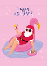 Cute Christmas Card - Holiday Santa - Across The Miles created by Painted Parasol Studio
