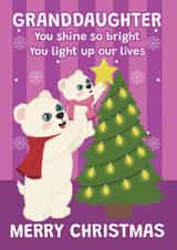 Cute Christmas Card - For Granddaughter - Polar Bears created by @Cupsie's Creations