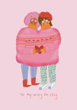 Cute Anniversary Card - For Wife - LGBTQ+ created by Natalie  Turnbull 