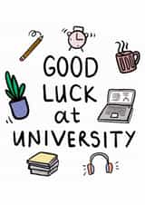 Classic Good Luck Card - University created by Studio Flafello LTD