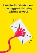 Funny Stretchy Arm Birthday Card - Massive Birthday Wishes Cute Humour created by FarrowsHandmade