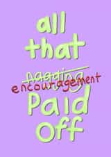 Funny exam congratulations from parents created by Palette&Petal 