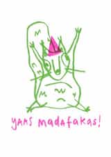 Funny Birthday Card - Party Squirrel created by Lucy Maggie Designs