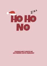 Ho Ho No Introvert Christmas Card created by FarrowsHandmade