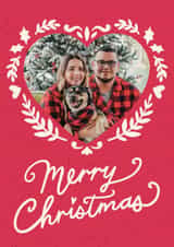 Personalised Christmas Photo Card created by Josie Gledhill - Classic Christmas Card - Heart Frame