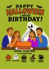 Happy October Birthday created by Sarah Barker Illustrations