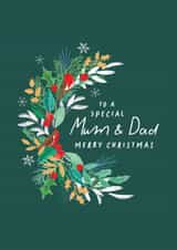 Classic Christmas Card - To A Special Mum & Dad - Robins created by Rosanna Rossi