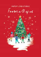 Cute Christmas Card - Christmas Tree - From All Of Us created by Rosanna Rossi