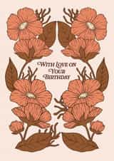 Pretty Floral Art Card - With Love on Your Birthday created by Lately Studio