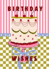Classic Birthday Card - Cherry Cake created by Wondi Studios