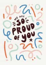 Classic Congratulations Card - We Are So Proud Of You - Confetti created by Nicola Scott