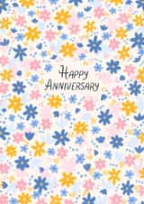 Pretty Anniversary Card - Ditsy Flowers created by Valeria Frustaci