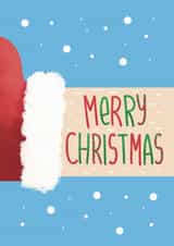 Funny Christmas Card — Santa’s Leg — Merry Christmas created by Marina Kromitsyna