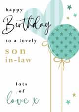 Classic Birthday Card - For Son In Law - Balloons created by Michelle Fiedler Design