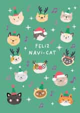 Funny Christmas Cat Card | Singing Cats Christmas Card for Cat Lovers created by Xoxo Designs by Ruth 