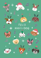 Funny Christmas Dog Card | Singing Dogs Christmas Card for Dog Lovers created by Xoxo Designs by Ruth 