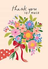 Pretty Thank You Card - Bouquet created by Rosanna Rossi