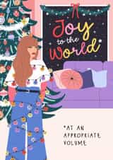 Funny Autism Christmas Card – Sensory Overload – Neurodivergent Joy to the World created by Sad Girl Illustration